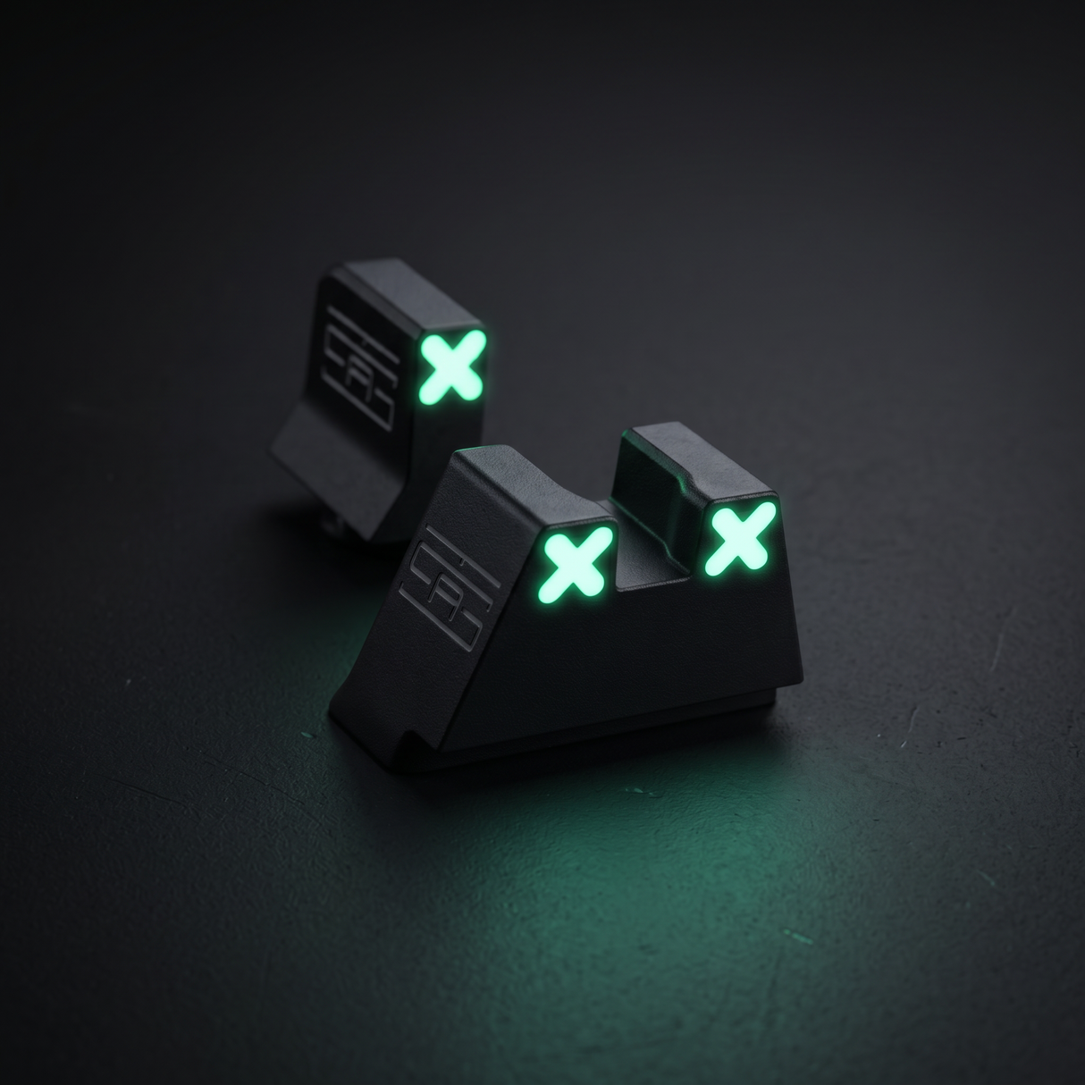 TSA® XXX Glow Suppressor Height Sights for Glock® Slimline | Fits G43, G43X, G43X MOS, G48 & G48 MOS