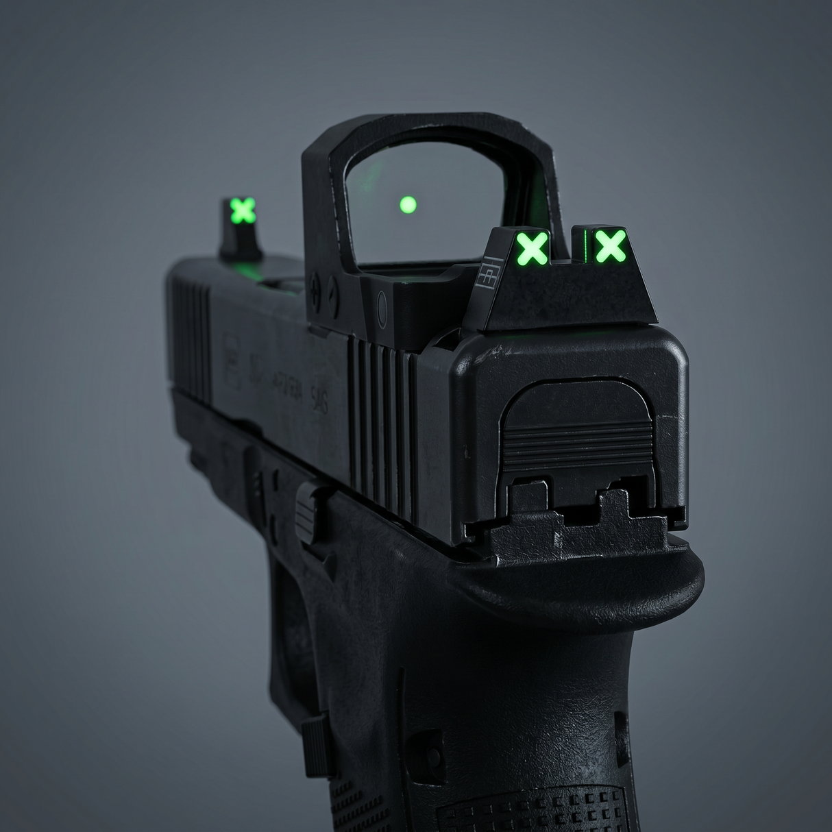 TSA® XXX Glow Suppressor Height Sights for Glock® Slimline | Fits G43, G43X, G43X MOS, G48 & G48 MOS