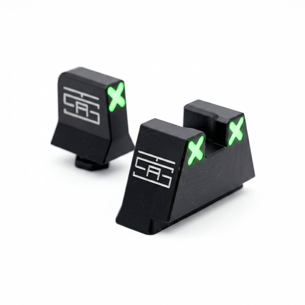 TSA® XXX Glow Suppressor Height Sights for Glock® Slimline | Fits G43, G43X, G43X MOS, G48 & G48 MOS