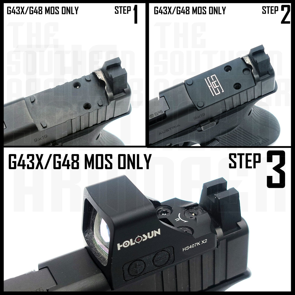 TSA® Adapter Filling Plate – Fits Holosun® 407K / 507K – Springfield® Hellcat OSP & GLOCK® 43X/48 MOS - The Southern Armorer LLC