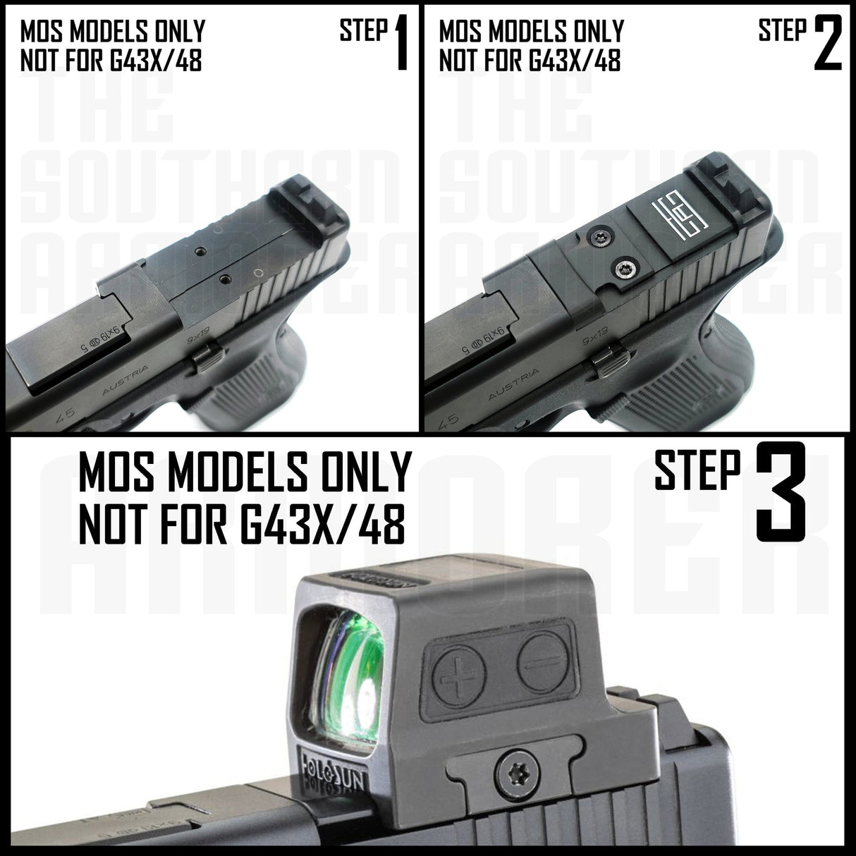 TSA® Adapter Plate for GLOCK® Gen5 MOS Models – Fits Holosun® 509T Red Dot Optic - The Southern Armorer LLC