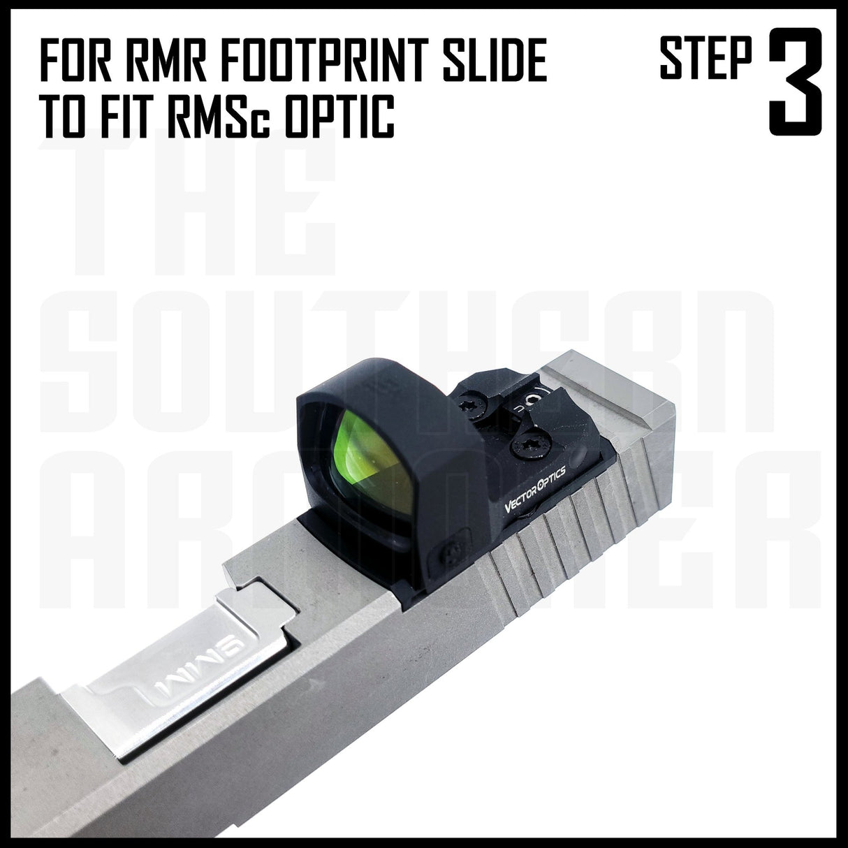 TSA® Adapter Plate – RMR to RMSc Optics for RMR - Cut Slides (Holosun® 407K/507K, Shield®, More) - The Southern Armorer LLC
