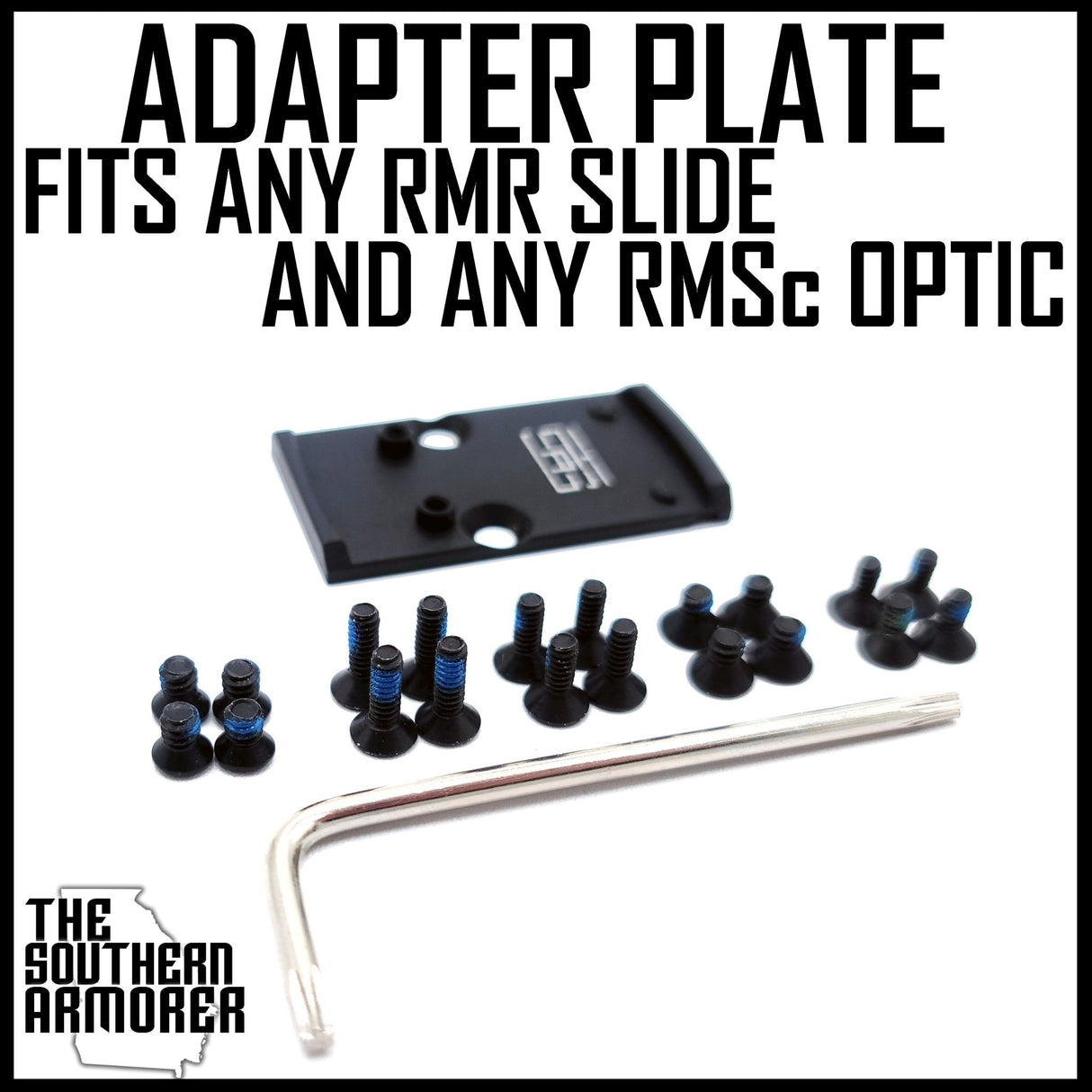 TSA® Adapter Plate – RMR to RMSc Optics for RMR - Cut Slides (Holosun® 407K/507K, Shield®, More) - The Southern Armorer LLC