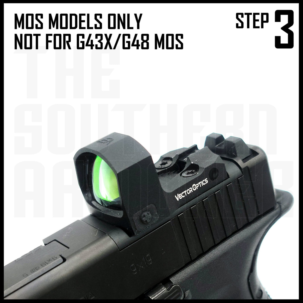 TSA® Adapter Plate – RMSc Footprint Optics for GLOCK® MOS Pistols (Holosun®, Shield®, Swampfox®, SIG Sauer®, More) - The Southern Armorer LLC