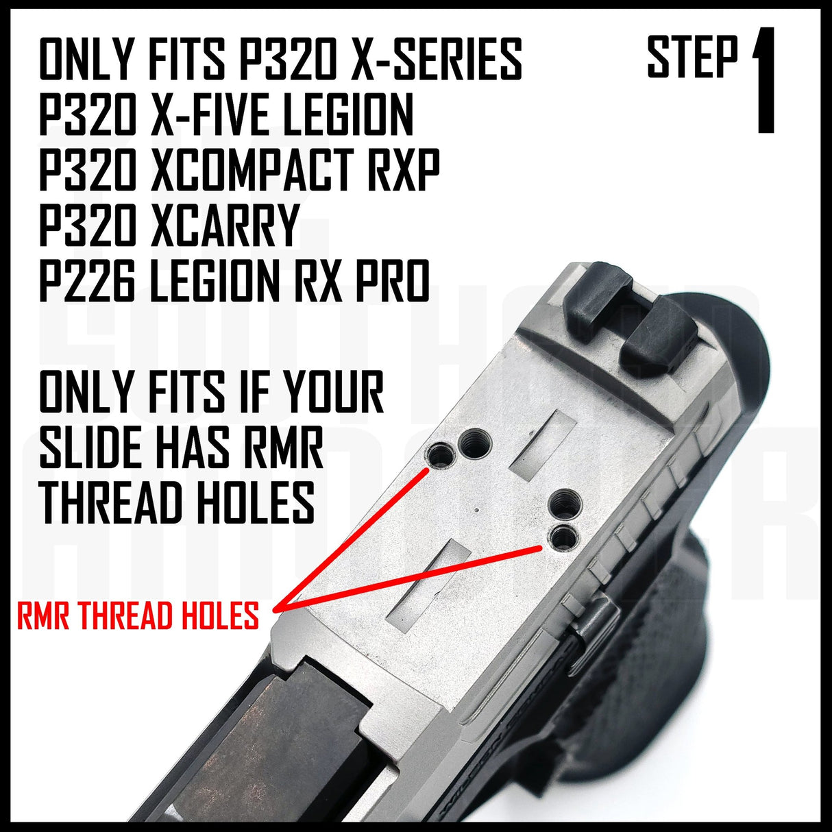 TSA® SIG SAUER® P320 Adapter Plate – Fits Romeo 1 Pro Cut to RMR Footprint (Trijicon®, Holosun®) - The Southern Armorer LLC