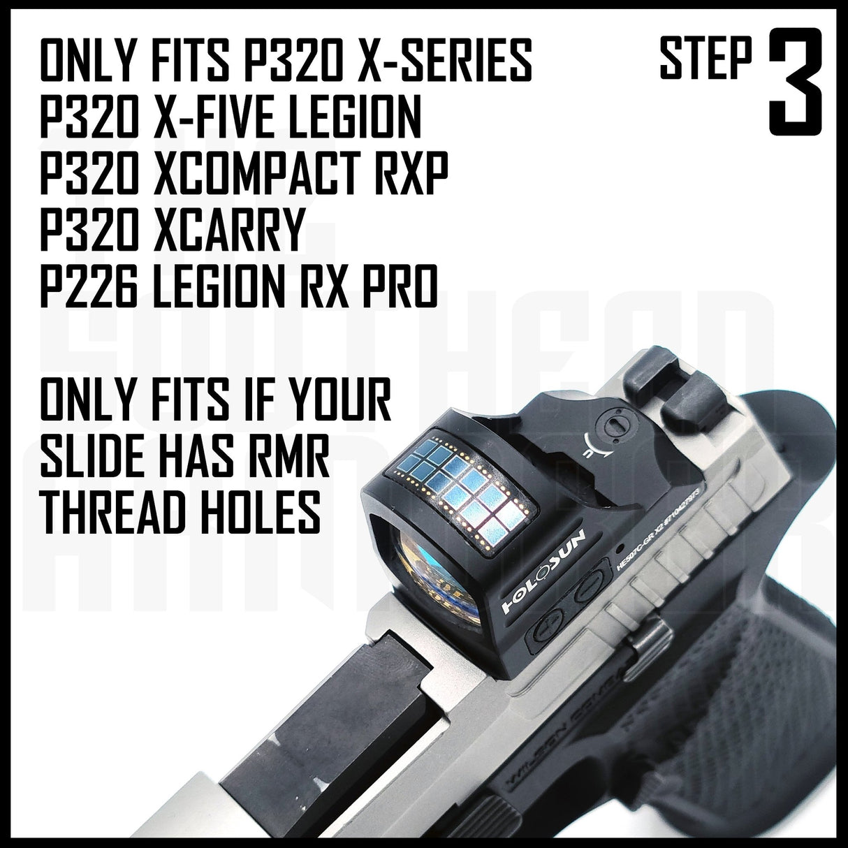 TSA® SIG SAUER® P320 Adapter Plate – Fits Romeo 1 Pro Cut to RMR Footprint (Trijicon®, Holosun®) - The Southern Armorer LLC