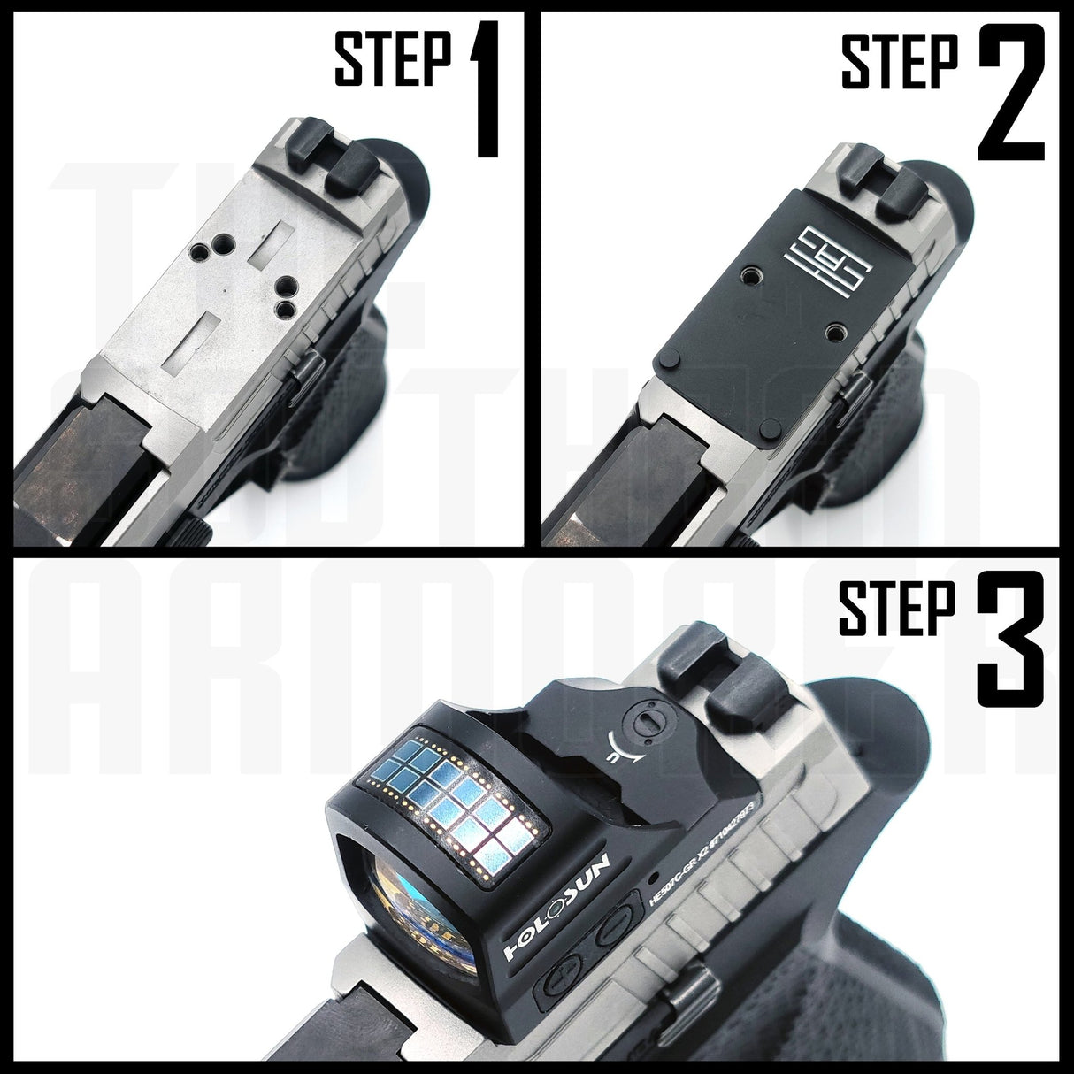 TSA® SIG SAUER® P320 Adapter Plate – Fits Romeo 1 Pro Cut to RMR Footprint (Trijicon®, Holosun®) - The Southern Armorer LLC
