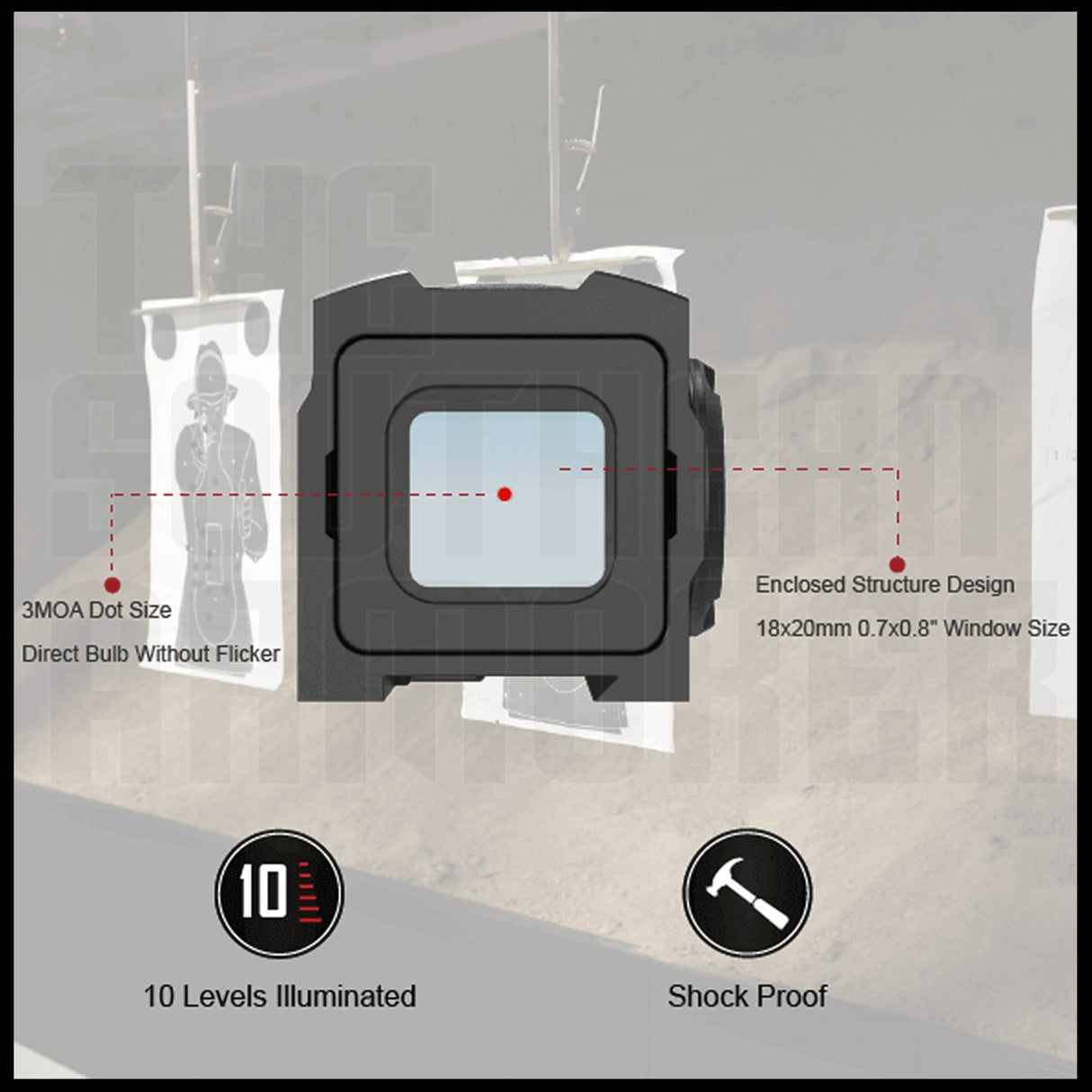 VECTOR OPTICS® Frenzy Plus SM63 - RMR — Solar Powered Enclosed Red Dot | ACRO® Footprint + RMR Adapter - The Southern Armorer LLC