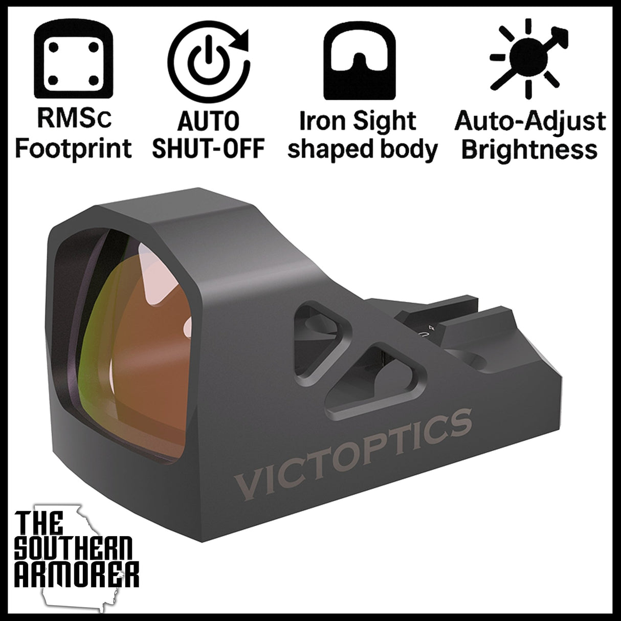 VECTOR OPTICS® Frenzy - S Red Dot Optic – 3 MOA | RMSc® Footprint + GLOCK® 43X/48 MOS & HELLCAT® OSP Filler Plate - The Southern Armorer LLC