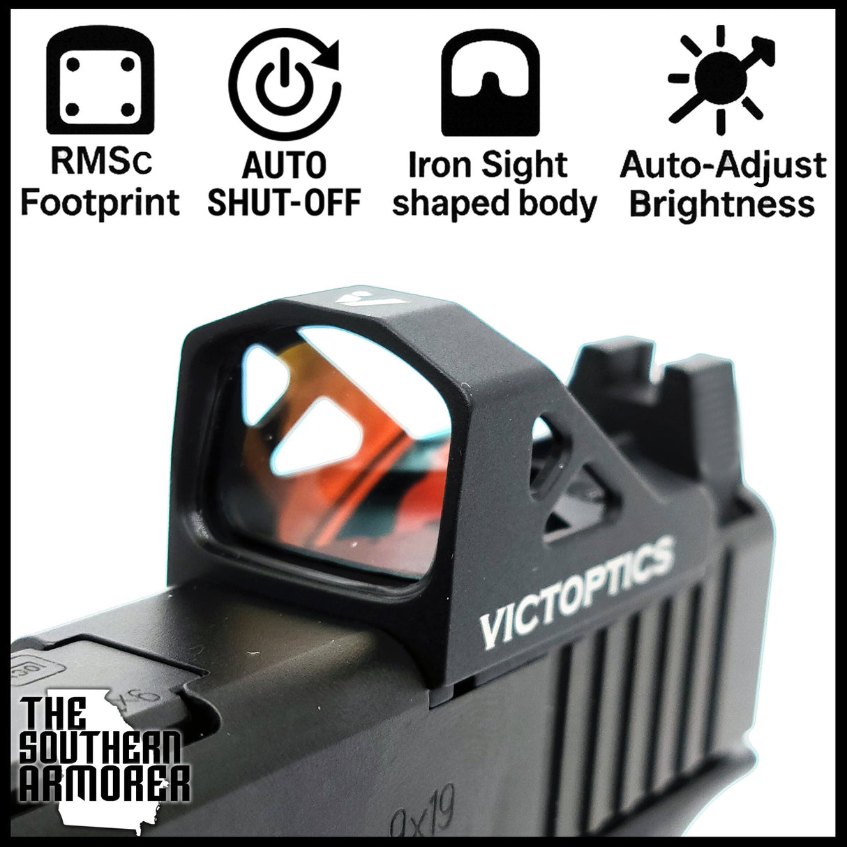 VECTOR OPTICS® Frenzy - S Red Dot Optic – 3 MOA | RMSc® Footprint + GLOCK® 43X/48 MOS & HELLCAT® OSP Filler Plate - The Southern Armorer LLC