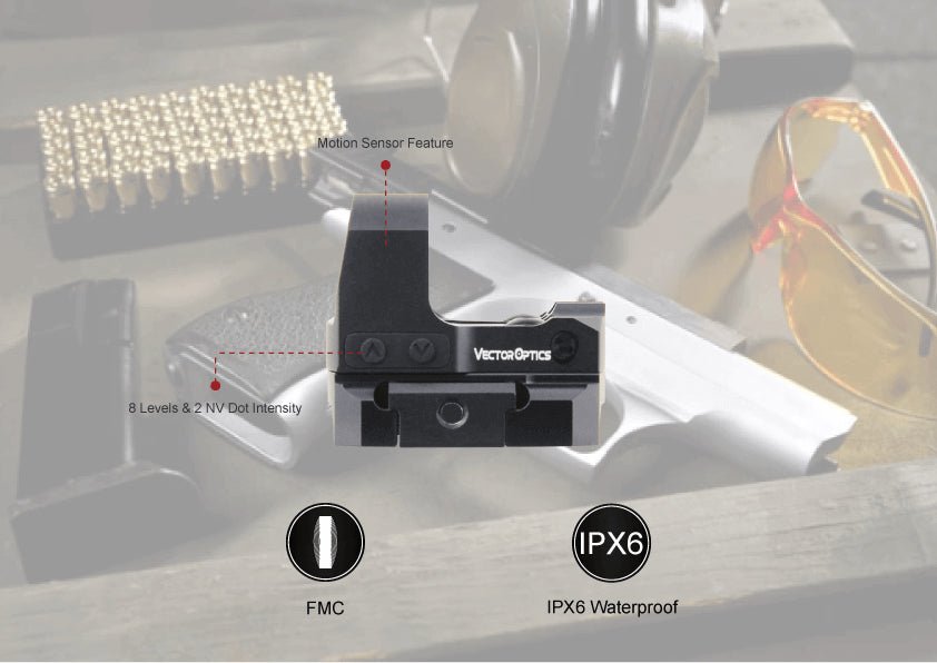 VECTOR OPTICS® Frenzy - S SCRD - 62 Red Dot Optic – 3 MOA | RMSc® Footprint | Shake Awake + Side Battery Tray - The Southern Armorer LLC