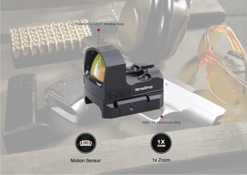 VECTOR OPTICS® Frenzy - S SCRD - 62 Red Dot Optic – 3 MOA | RMSc® Footprint | Shake Awake + Side Battery Tray - The Southern Armorer LLC