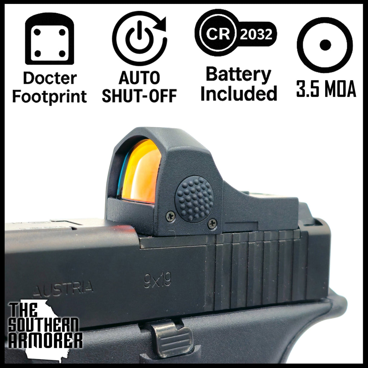 VICTOPTICS® RDSL16 Red Dot Optic – 3.5 MOA | DOCTER® Footprint | Fits GLOCK® MOS, Sig Sauer®, Springfield®, FN®, Walther® & More - The Southern Armorer LLC