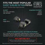 TSA® XXX Glow Sights for Glock® 42 43 43X 48X Slimline V & MOS models