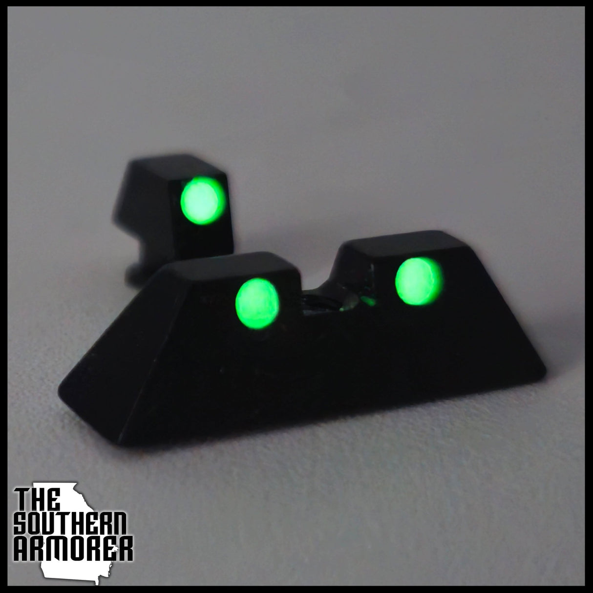 Glow - in - the - Dark Night Sights – Fits GLOCK® 1" Wide Slides (Gen 3–5) – Hand - Assembled USA - The Southern Armorer LLC
