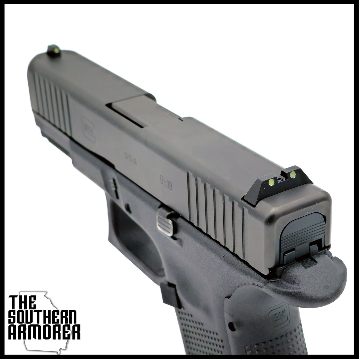 Glow - in - the - Dark Night Sights – Fits GLOCK® 1" Wide Slides (Gen 3–5) – Hand - Assembled USA - The Southern Armorer LLC