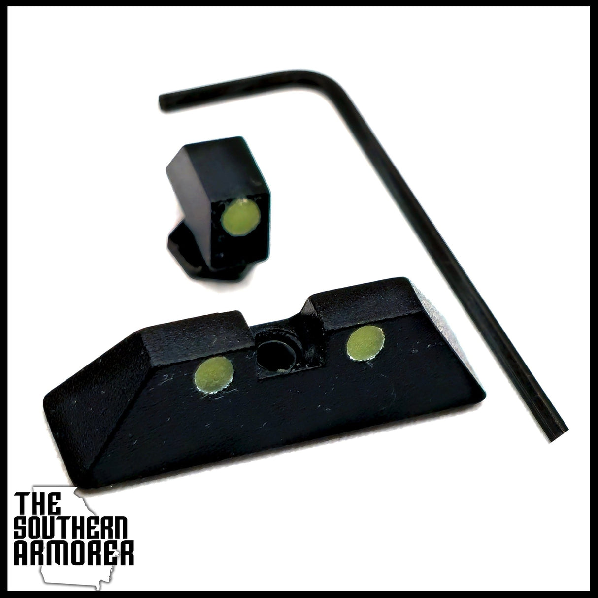 Glow - in - the - Dark Night Sights – Fits GLOCK® 1" Wide Slides (Gen 3–5) – Hand - Assembled USA - The Southern Armorer LLC