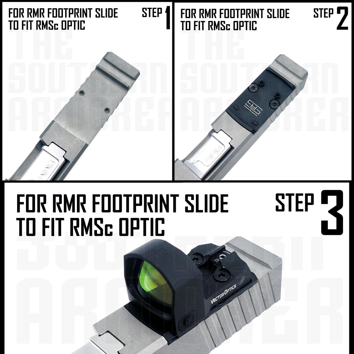 Direct Rmr Cut TSA® Adapter Plate – RMR to RMSc Optics for RMR-Cut Slides (Holosun® 4 ...