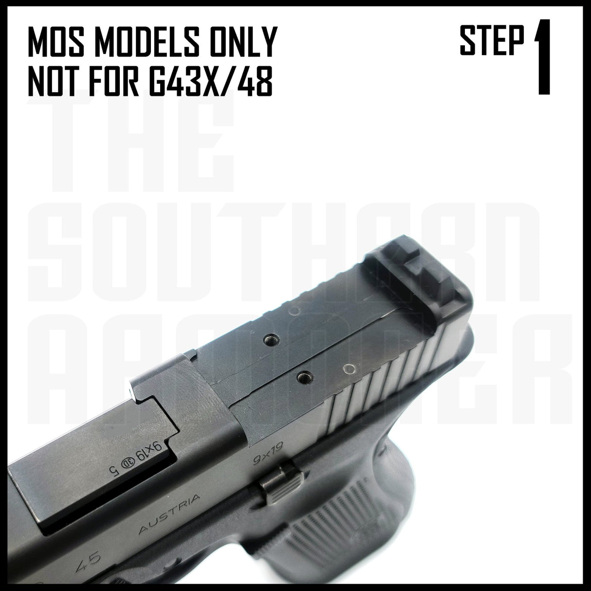 TSA® Adapter Plate – RMSc Footprint Optics for GLOCK® MOS Pistols (Holosun®, Shield®, Swampfox®, SIG Sauer®, More) - The Southern Armorer LLC