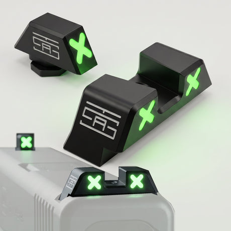 TSA® XXX Glow Sights for Glock® 17 19 19X 40 44 45 47 49 Gen 1-6 & MOS Screws Included - The Southern Armorer LLC