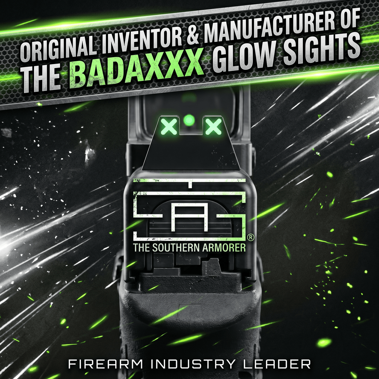 TSA® XXX Glow Suppressor Height Sights for Glock® Slimline | Fits G43, G43X, G43X MOS, G48 & G48 MOS - The Southern Armorer LLC