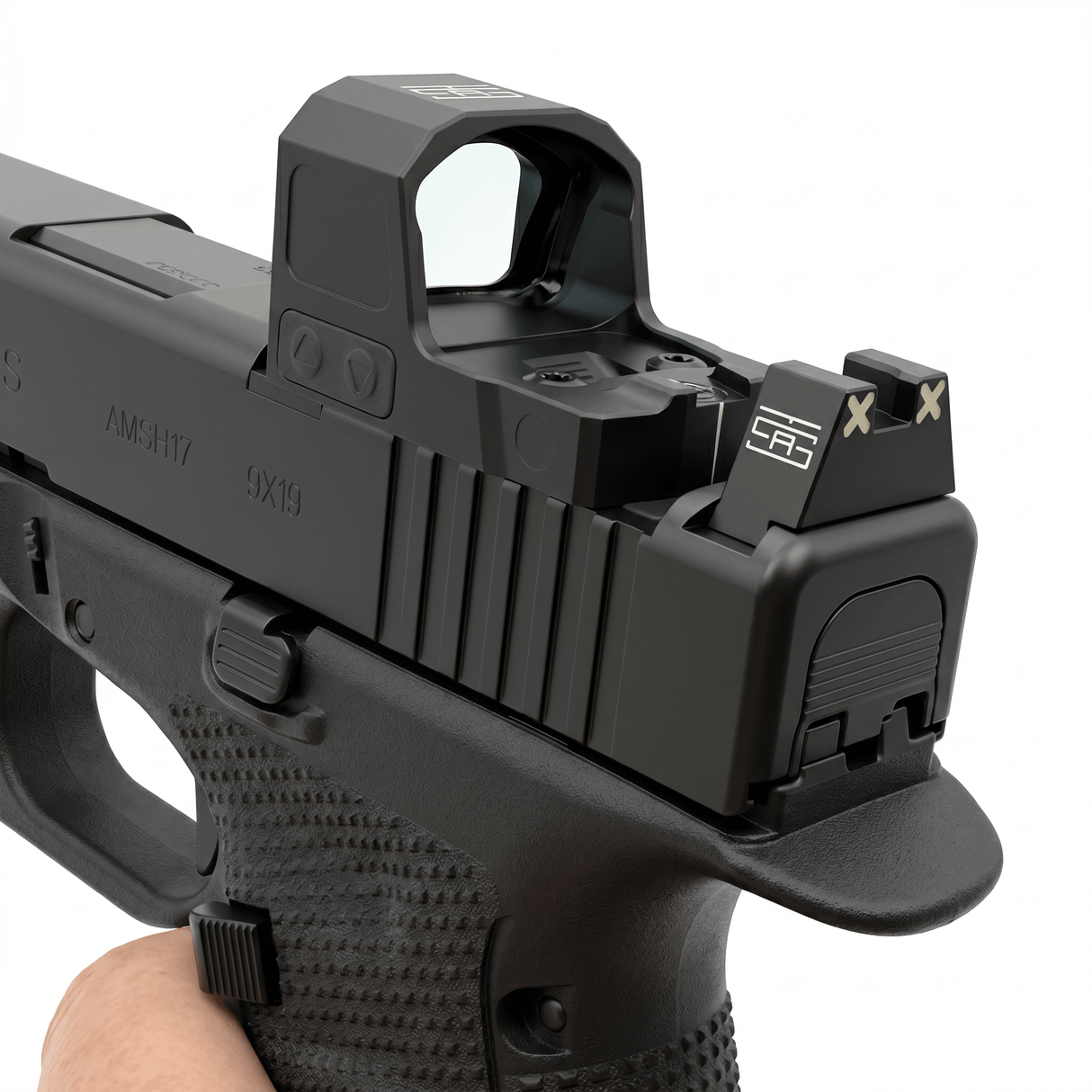 TSA® XXX Glow Suppressor Height Sights for Glock® Slimline | Fits G43, G43X, G43X MOS, G48 & G48 MOS - The Southern Armorer LLC