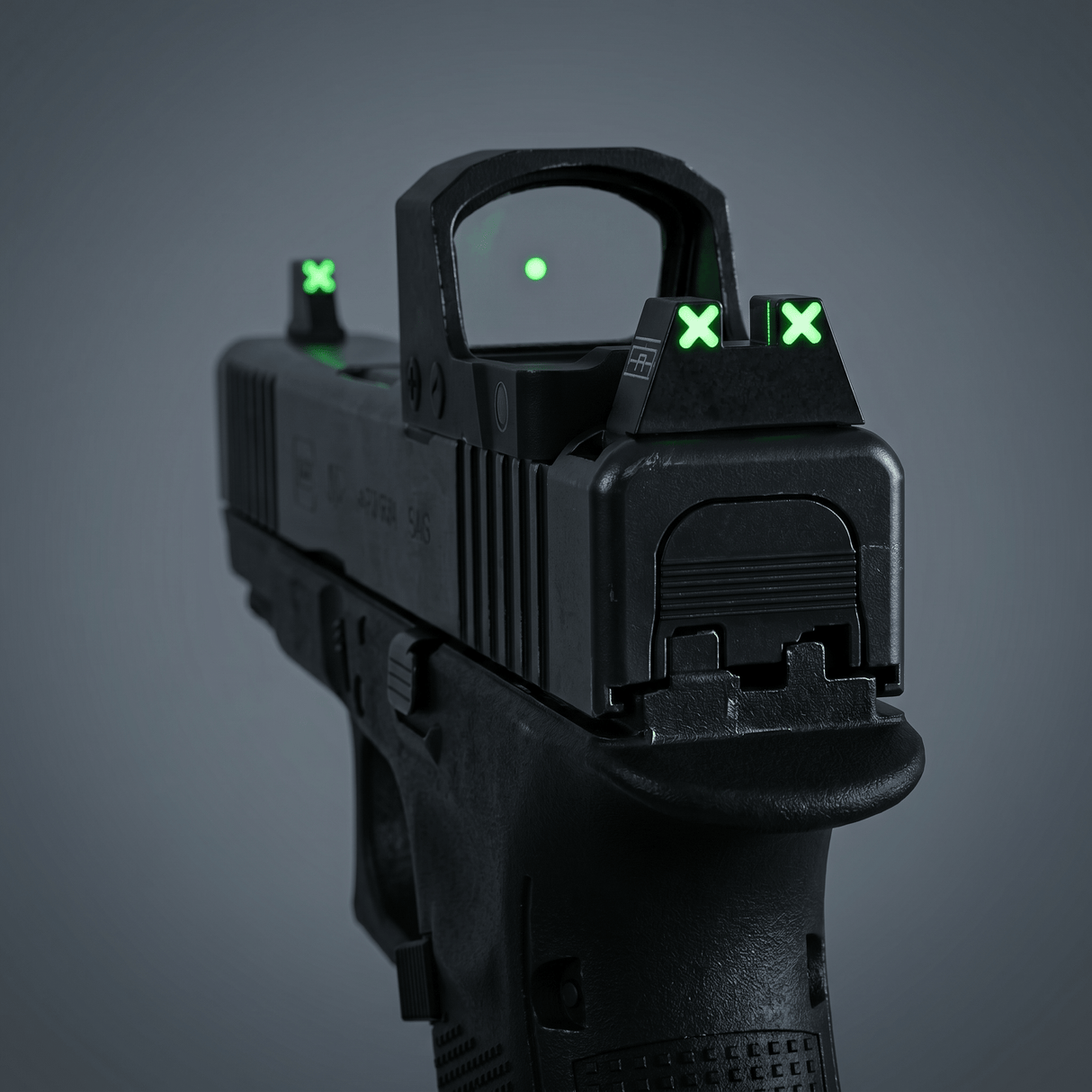 TSA® XXX Glow Suppressor Height Sights for Glock® Slimline | Fits G43, G43X, G43X MOS, G48 & G48 MOS - The Southern Armorer LLC