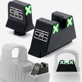 TSA® XXX Glow Suppressor Height Sights for Glock® Slimline | Fits G43, G43X, G43X MOS, G48 & G48 MOS - The Southern Armorer LLC