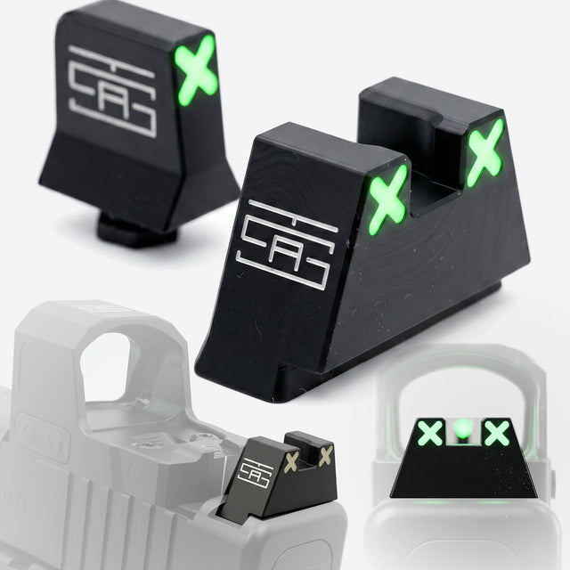 TSA® XXX Glow Suppressor Height Sights for Glock® Slimline | Fits G43, G43X, G43X MOS, G48 & G48 MOS - The Southern Armorer LLC