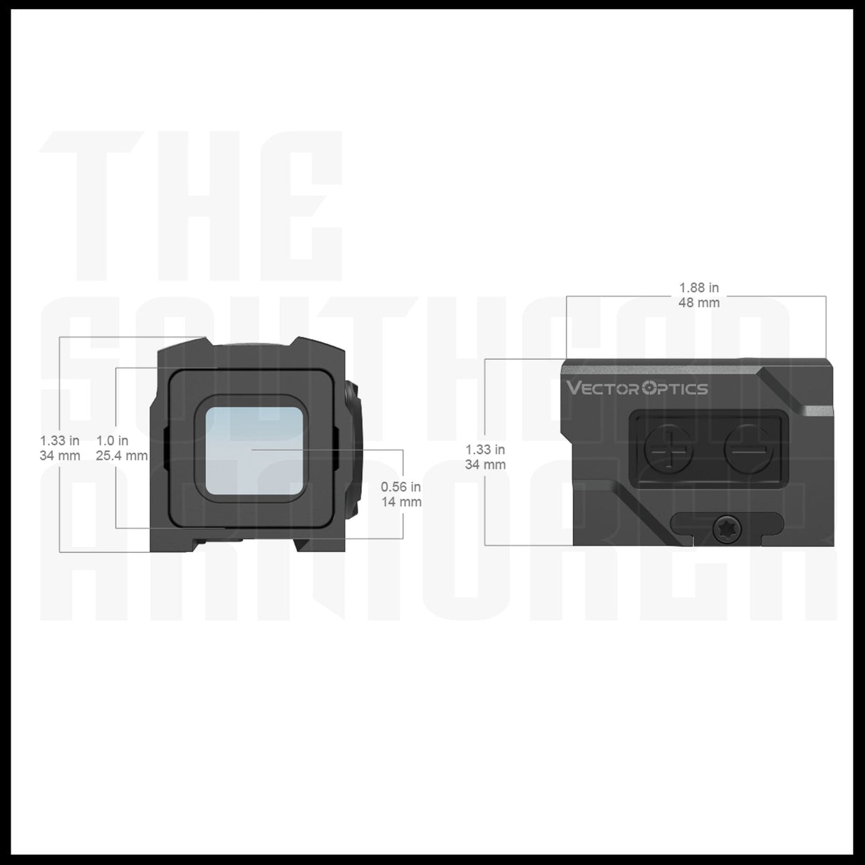 VECTOR OPTICS® Frenzy Plus SCRD - 63 Enclosed Red Dot – ACRO® Footprint + GLOCK® MOS Adapter - The Southern Armorer LLC